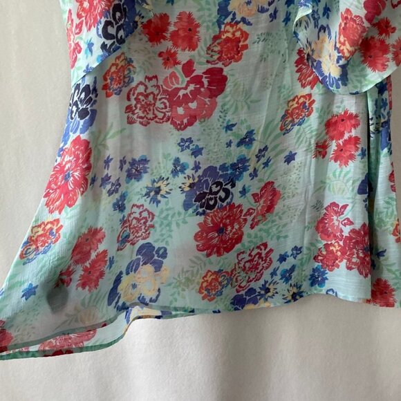 NWT Zac & Rachel Size 2X Cold Shoulder Floral Top - Picture 13 of 16